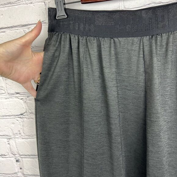 Puma Women's Joggers Charcoal Gray Black Logo Waistband Pockets Stretch Size‎ XL - Picture 8 of 13